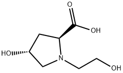 L-Proline, 4-hydroxy-1-(2-hydroxyethyl)-, trans- (9CI) Structure