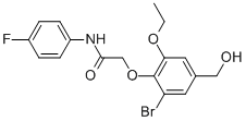 2-[2-BROMO-6-ETHOXY-4-(HYDROXYMETHYL)PHENOXY]-N-(4-FLUOROPHENYL)-ACETAMIDE Structure