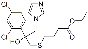 ethyl 4-[2-(2,4-dichlorophenyl)-2-hydroxy-3-imidazol-1-yl-propyl]sulfa nylbutanoate 구조식 이미지