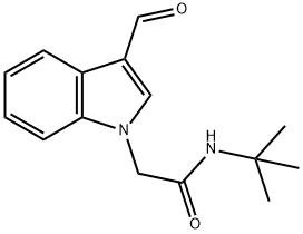 1H-INDOLE-1-ACETAMIDE, N-(1,1-DIMETHYLETHYL)-3-FORMYL- Structure