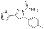 3-(THIOPHEN-2-YL)-5-P-TOLYL-4,5-DIHYDRO-1H-PYRAZOLE-1-CARBOTHIOAMIDE Structure