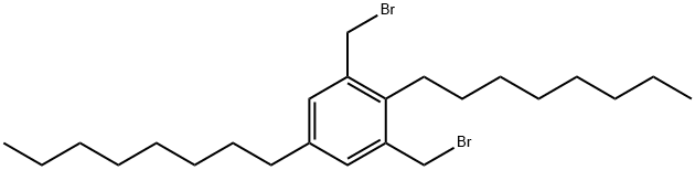 2,5-비스(브로모메틸)-1,4-디옥틸벤젠 구조식 이미지