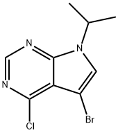 5-Bromo-4-chloro-7-isopropyl-7H-pyrrolo[2,3-d]pyrimidine 구조식 이미지
