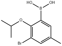 3-BROMO-2-ISOPROPOXY-5-METHYLPHENYLBORO& 구조식 이미지