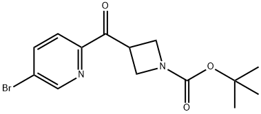 tert-butyl 3-[(5-bromopyridin-2-yl)carbonyl]
azetidine-1-carboxylate 구조식 이미지