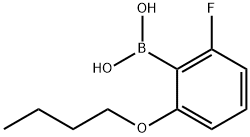 2-BUTOXY-6-FLUOROPHENYLBORONIC ACID Structure
