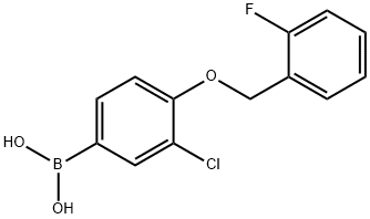 3-CHLORO-4-(2'-FLUOROBENZYLOXY)PHENYLBO& 구조식 이미지