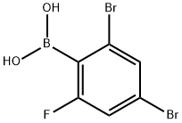 2,4-DIBROMO-6-FLUOROPHENYLBORONIC ACID Structure