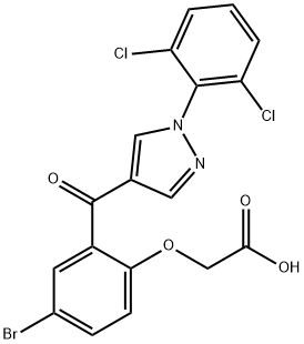 2-(4-BROMO-2-(1-(2,6-DICHLOROPHENYL)-1H-PYRAZOLE-4-CARBONYL)PHENOXY)ACETIC ACID Structure