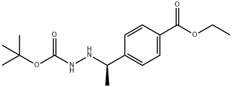 (R)-tert-부틸2-(1-(4-(에톡시카르보닐)페닐)에틸)히드라진카르복실레이트 구조식 이미지