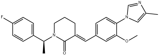 870843-42-8 (E)-1-[(1S)-1-(4-Fluorophenyl)ethyl]-3-[3-methoxy-4-(4-methyl-1H-imidazol-1-yl)benzylidene]piperidin-2-one