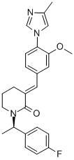 2-PIPERIDINONE,1-[(1R)-1-(4-FLUOROPHENYL)ETHYL]-3-[[3-METHOXY-4-(4-METHYL-1H-IMIDAZOL-1-YL)PHENYL]METHYLENE]-,(3E)- 구조식 이미지