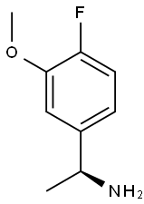 (1S)-(4-플루오로-3-메톡시페닐)에틸아민 구조식 이미지