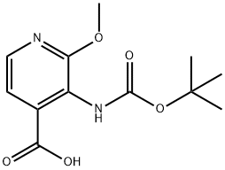 3-(tert-부톡시카르보닐라미노)-2-메톡시이소니코틴산 구조식 이미지