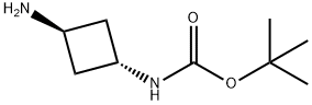 Carbamic acid, N-(trans-3-aminocyclobutyl)-, 1,1-dimethylethyl ester 구조식 이미지