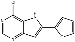 4-chloro-6-(furan-2-yl)-5H-pyrrolo[3,2-d]pyriMidine 구조식 이미지
