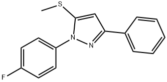 1-(4-FLUOROPHENYL)-5-METHYLTHIO-3-PHENYL-1H-PYRAZOLE Structure