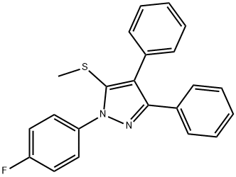 1-(4-FLUOROPHENYL)-3,4-DIPHENYL-5-METHYLTHIO-1H-PYRAZOLE Structure