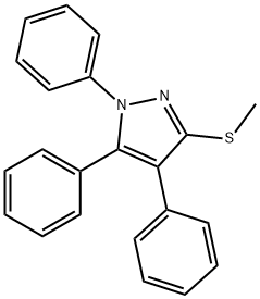 3-METHYLTHIO-1,4,5-TRIPHENYL-1H-PYRAZOLE Structure