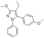 4-ETHYL-5-(4-METHOXYPHENYL)-3-METHYLTHIO-1-PHENYL-1H-PYRAZOLE 구조식 이미지