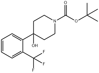 1-BOC-4-[2-(TRIFLUOROMETHYL)PHENYL]-4-HYDROXYPIPERIDINE Structure