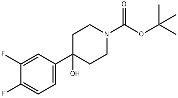 1-BOC-4-(3,4-DIFLUOROPHENYL)-4-HYDROXYPIPERIDINE Structure