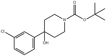 1-N-BOC-4-(3-CHLOROPHENYL)-4-HYDROXYPIPERIDINE Structure