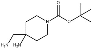 TERT-BUTYL 4-AMINO-4-(AMINOMETHYL)PIPERIDINE-1-CARBOXYLATE Structure