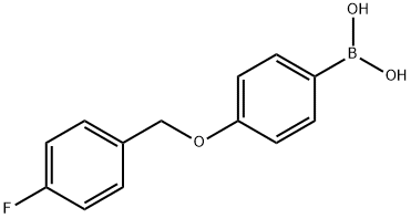 (4-((4-Fluorobenzyl)oxy)phenyl)boronic acid 구조식 이미지