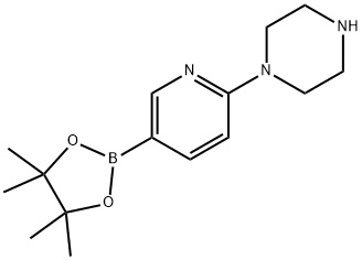 6-(1-피페라질)피리딘-3-붕소산 피나콜 에스테르 구조식 이미지