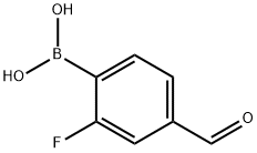 2-플루오로-4-포르밀페닐붕소산 구조식 이미지
