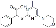 2-(4-methyl-6-morpholin-4-yl-pyrimidin-2-yl)sulfanyl-2-phenyl-acetic a cid Structure