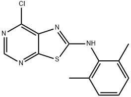 (7-CHLOROTHIAZOLO[5,4-D]PYRIMIDIN-2-YL)-(2,6-DIMETHYLPHENYL)AMINE Structure