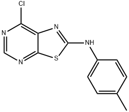 (7-클로로티아졸로[5,4-D]피리미딘-2-일)-P-톨릴-아민 구조식 이미지