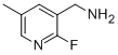 3-PYRIDINEMETHANAMINE, 2-FLUORO-5-METHYL- Structure