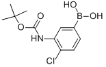 3-(TERT-BUTOXYCARBONYLAMINO)-4-CHLOROPHENYLBORONIC ACID 구조식 이미지