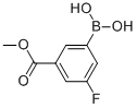 (3-FLUORO-5-METHOXYCARBONYL)벤젠보론산 구조식 이미지