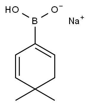 (4,4-DIMETHYLCYCLOHEXA-1,5-DIENYL)BORONIC ACID MONOSODIUM SALT 구조식 이미지