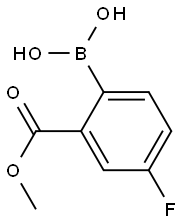 4-Fluoro-2-methoxycarbonylphenylboronic acid 구조식 이미지