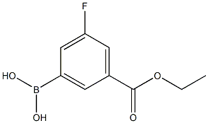 (3-플루오로-5-에톡시카르보닐)벤젠붕소산 구조식 이미지