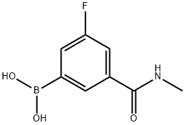 3-플루오로-5-(메틸카르바모일)페닐붕소산 구조식 이미지