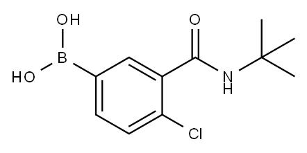 4-CHLORO-3-(T-BUTYLCARBAMOYL)PHENYLBORONIC ACID Structure