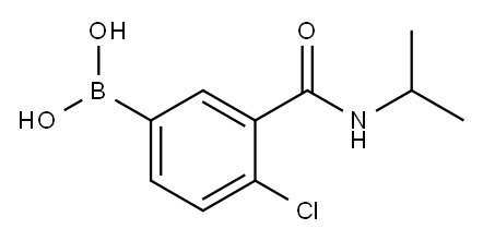 4-CHLORO-3-(ISOPROPYLCARBAMOYL)PHENYLBORONIC ACID 구조식 이미지