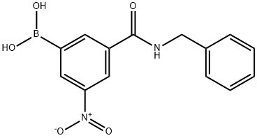 3-(BENZYLCARBAMOYL)-5-NITROPHENYLBORONIC ACID Structure