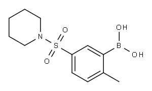 2-METHYL-5-(PIPERIDIN-1-YLSULFONYL)PHENYLBORONIC ACID Structure