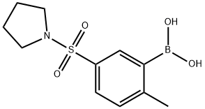 2-METHYL-5-(PYRROLIDIN-1-YLSULFONYL)PHENYLBORONIC ACID 구조식 이미지