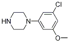 1-(3-클로로-5-메톡시페닐)피페라진 구조식 이미지