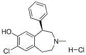 R(+)-7-CHLORO-8-HYDROXY-3-METHYL-1-PHENYL-2,3,4,5-TETRAHYDRO-1H-3-BENZAZEPINE HYDROCHLORIDE 구조식 이미지