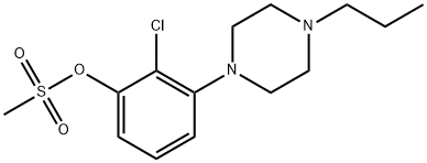 Phenol, 2-chloro-3-(4-propyl-1-piperazinyl)-, 1-methanesulfonate 구조식 이미지