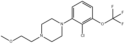 Piperazine, 1-[2-chloro-3-(trifluoromethoxy)phenyl]-4-(2-methoxyethyl)- Structure